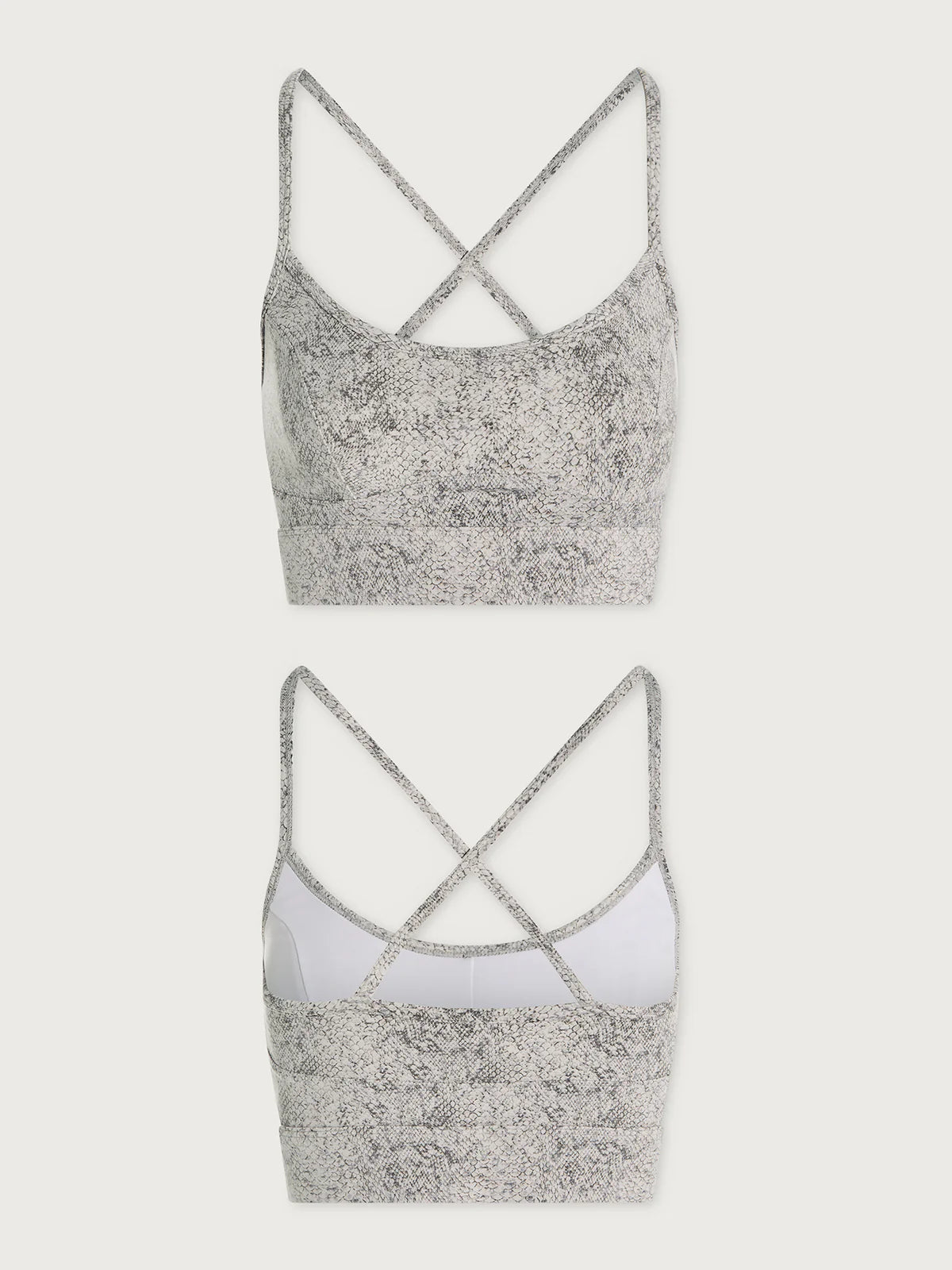 VARLEY ムーブ アイリーナ ブラ アイボリー テクスチャード スネーク