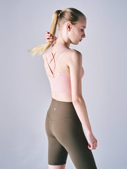 ルエラ シームレス スポーツブラ ピンク