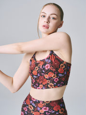 BEYOND YOGA ソフトマーク スリム レーサーバック ハイ クロップド タンク サマーブーケ