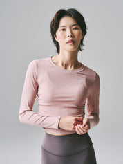 クロエ ソフト リブ トップス ピンク