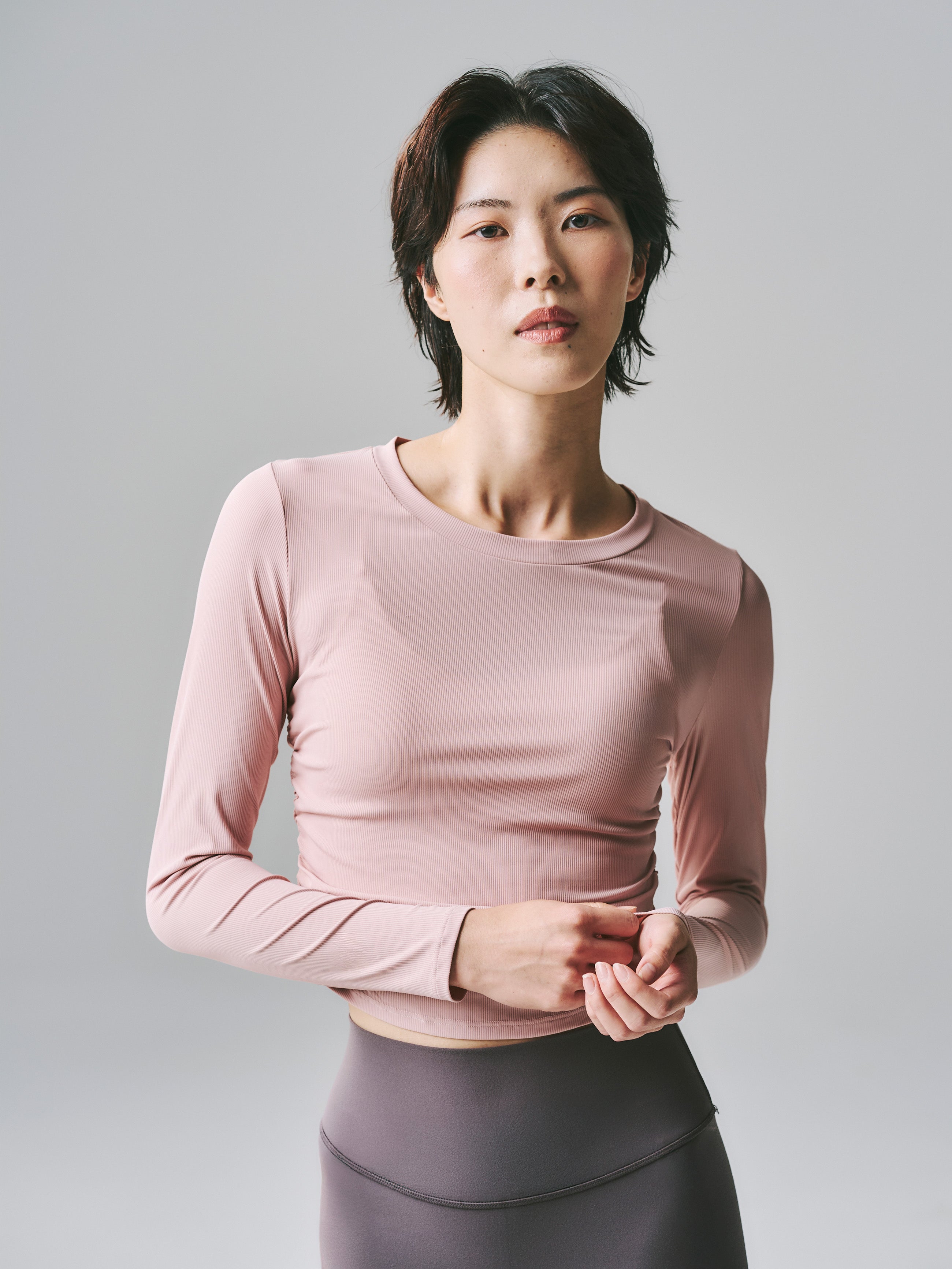 クロエ ソフト リブ トップス ピンク