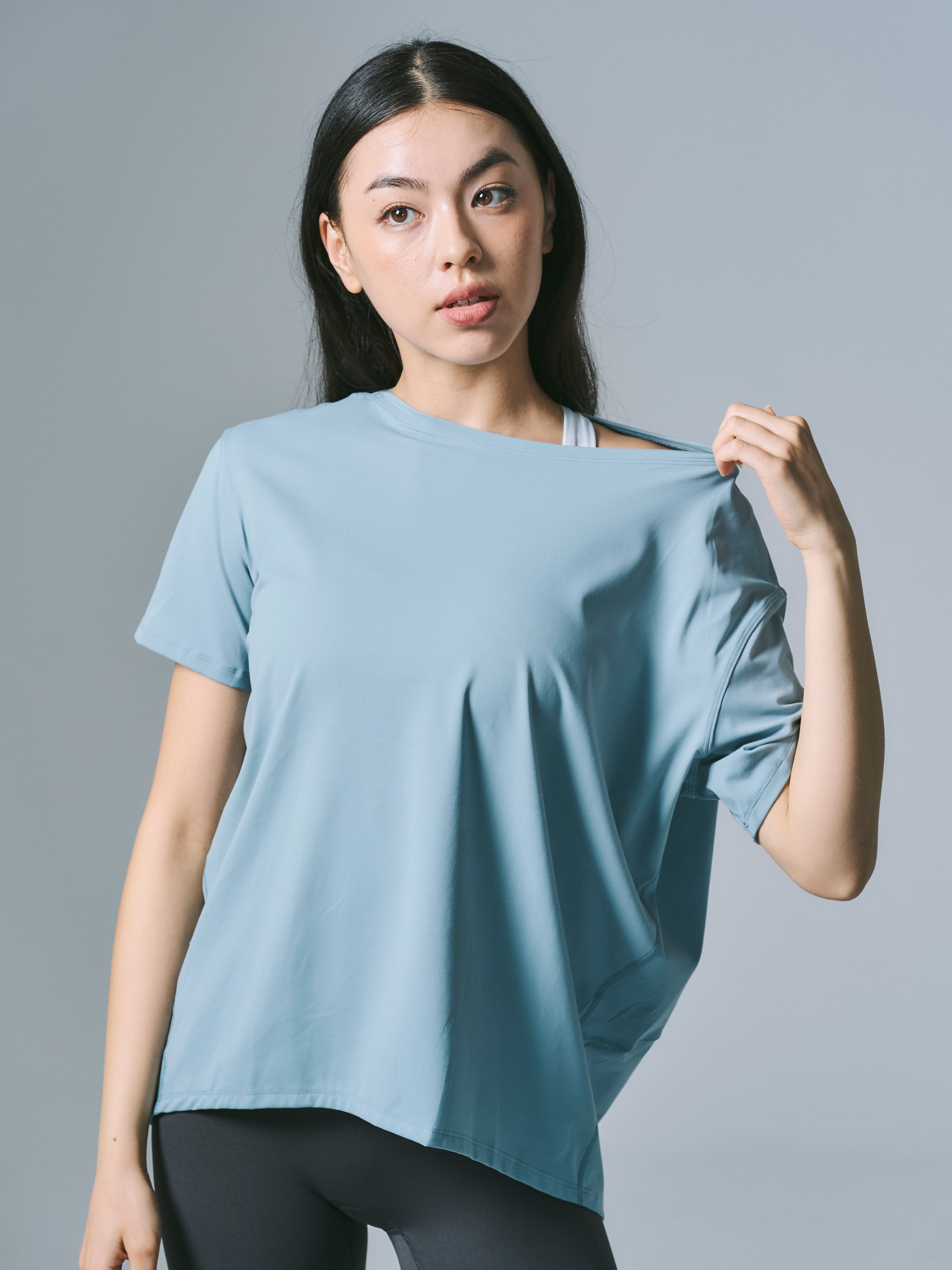 デボラ リラックス トップス ショート Tシャツ フロスティシアン