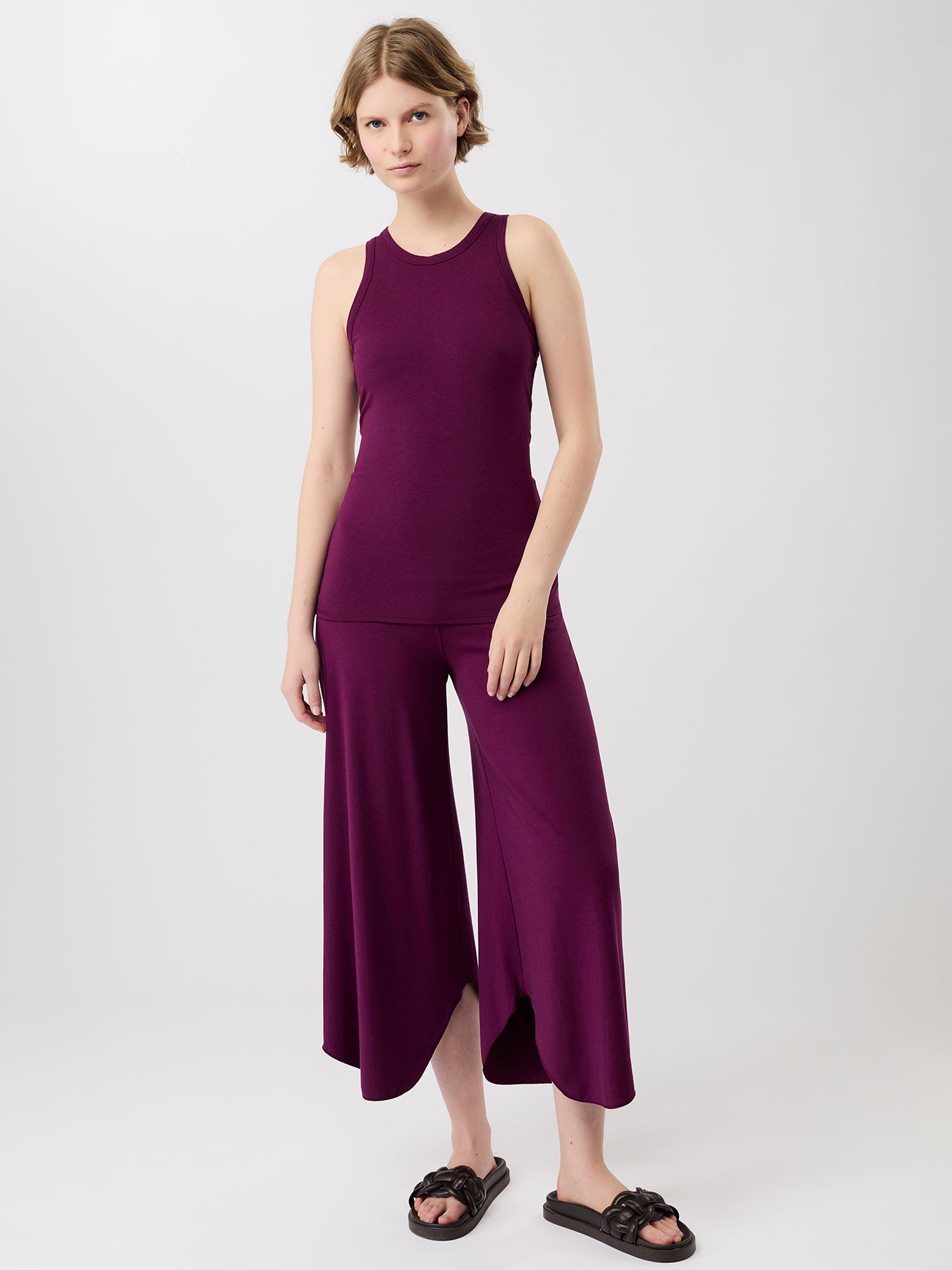 MANDALA チューリップ パンツ ブラックプラム