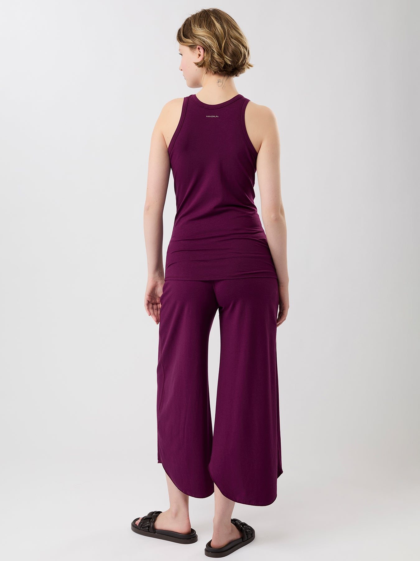 MANDALA チューリップ パンツ ブラックプラム