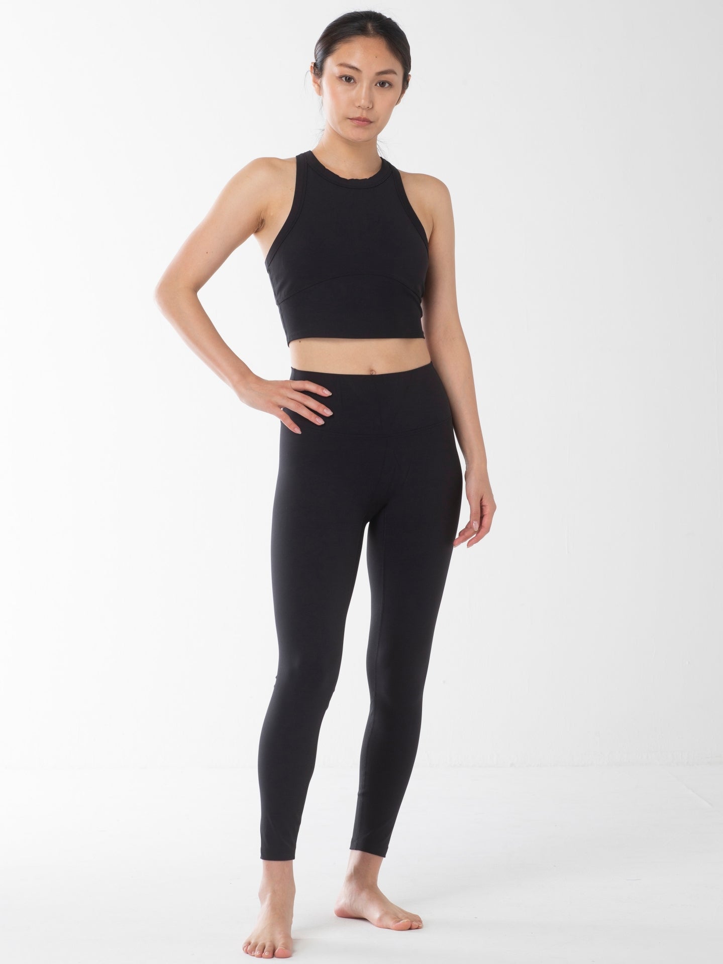 チェイス ライクラ ハイウエスト レギンス ブラック