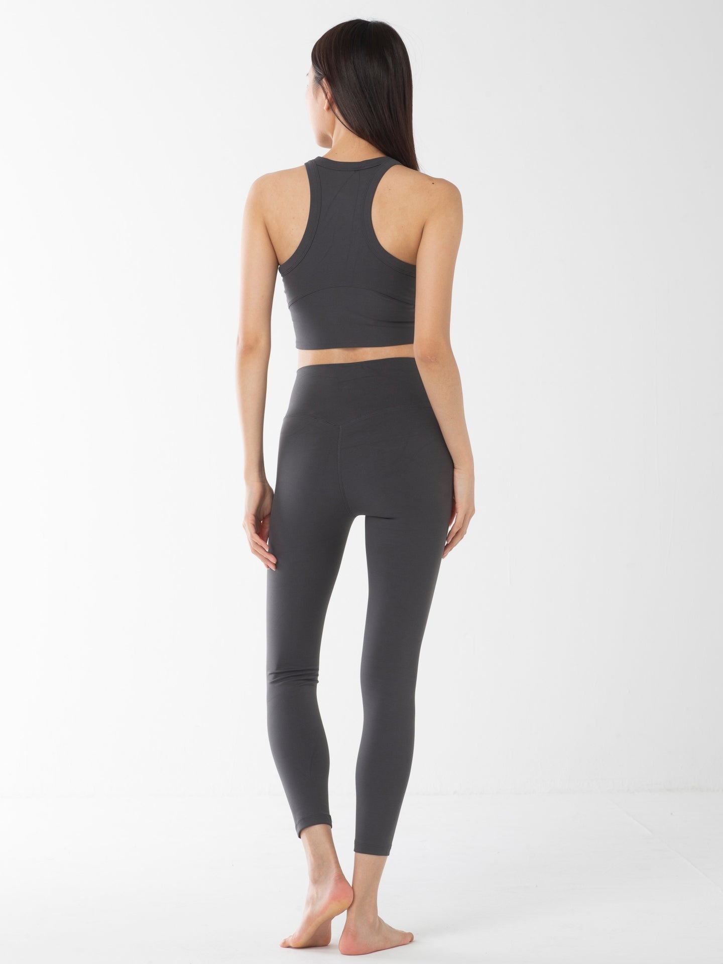 シェリー ライクラ クロップタンク グラファイト