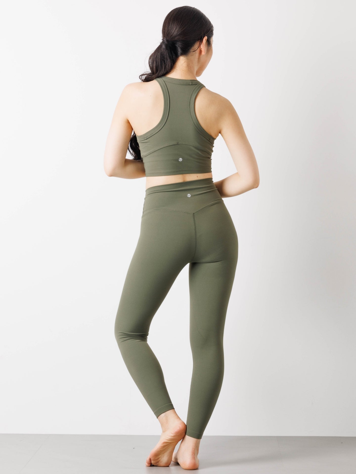 チェイス ライクラ ハイウエスト レギンス オリーブ