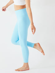 ジュノ ハイウエスト レギンス サマーブルー