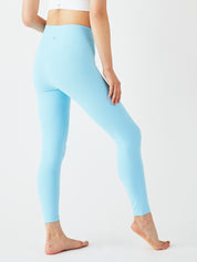 ジュノ ハイウエスト レギンス サマーブルー