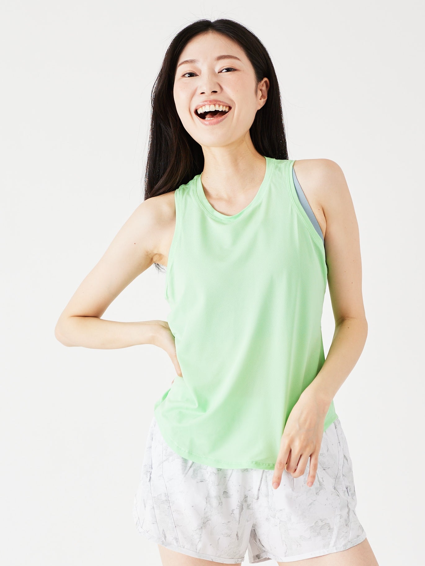 リン メッシュ タンク アップルグリーン