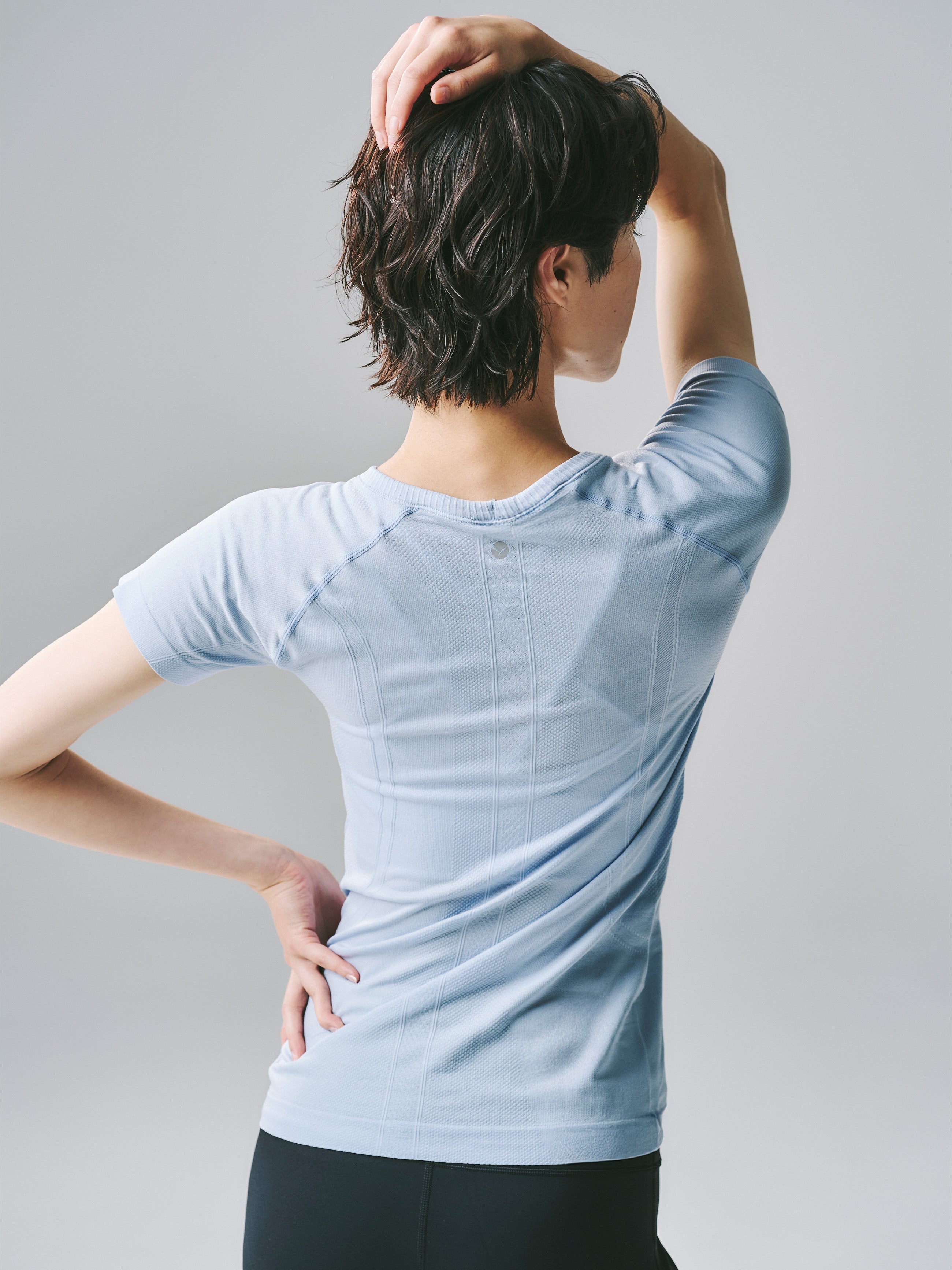 スポットペイントホルターネックブラ＆サイドギャザーレギンス　セット スポットペイントホルターネックブラ＆サイドギャザーレギンス