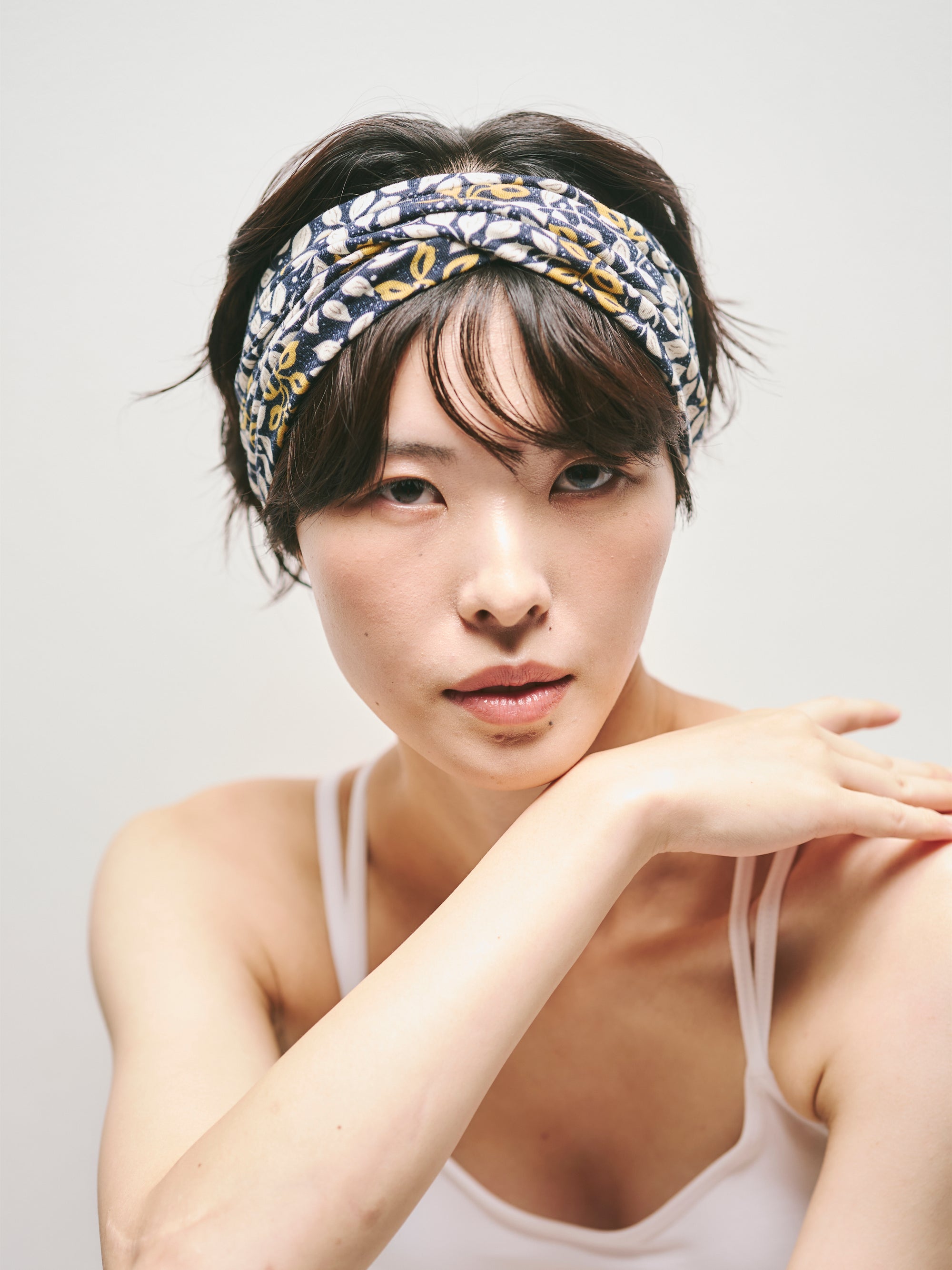 ツイスト ワイド ヘッドバンド リーブス