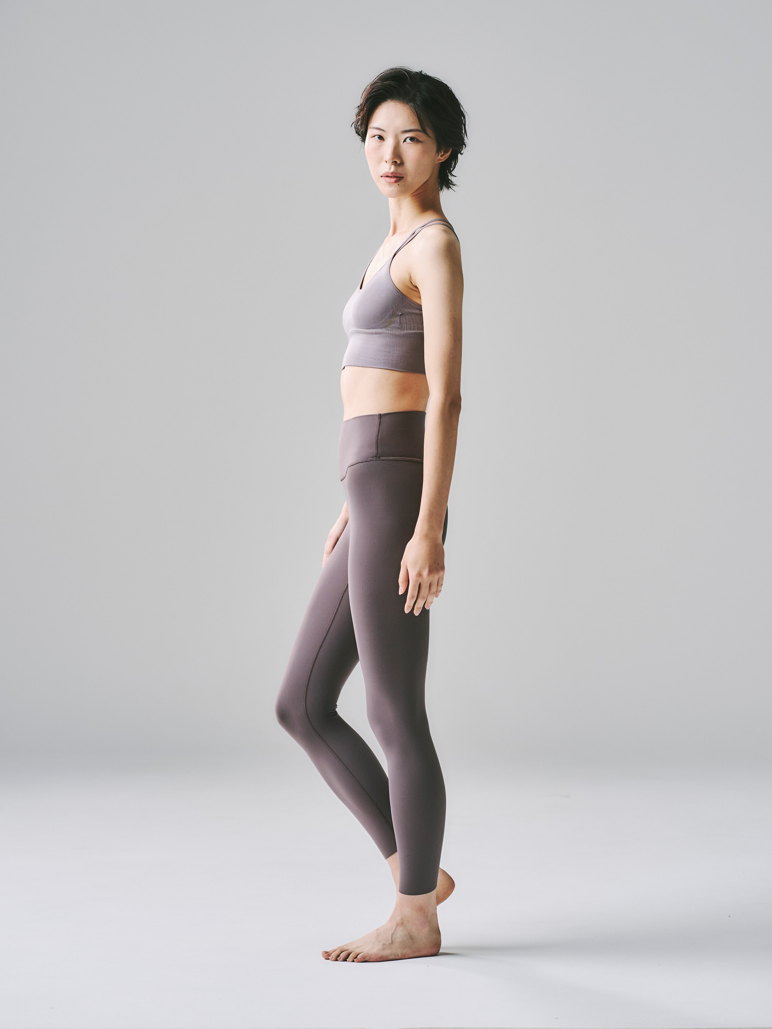 レギンス Yラインカバー ハイウエスト ライクラ素材 ボディシェープ