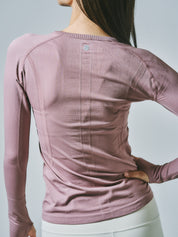 ヒトミ シームレス 長袖 トップス チューリングローズ