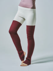 エッセンシャルズ レッグウォーマー バーガンディ