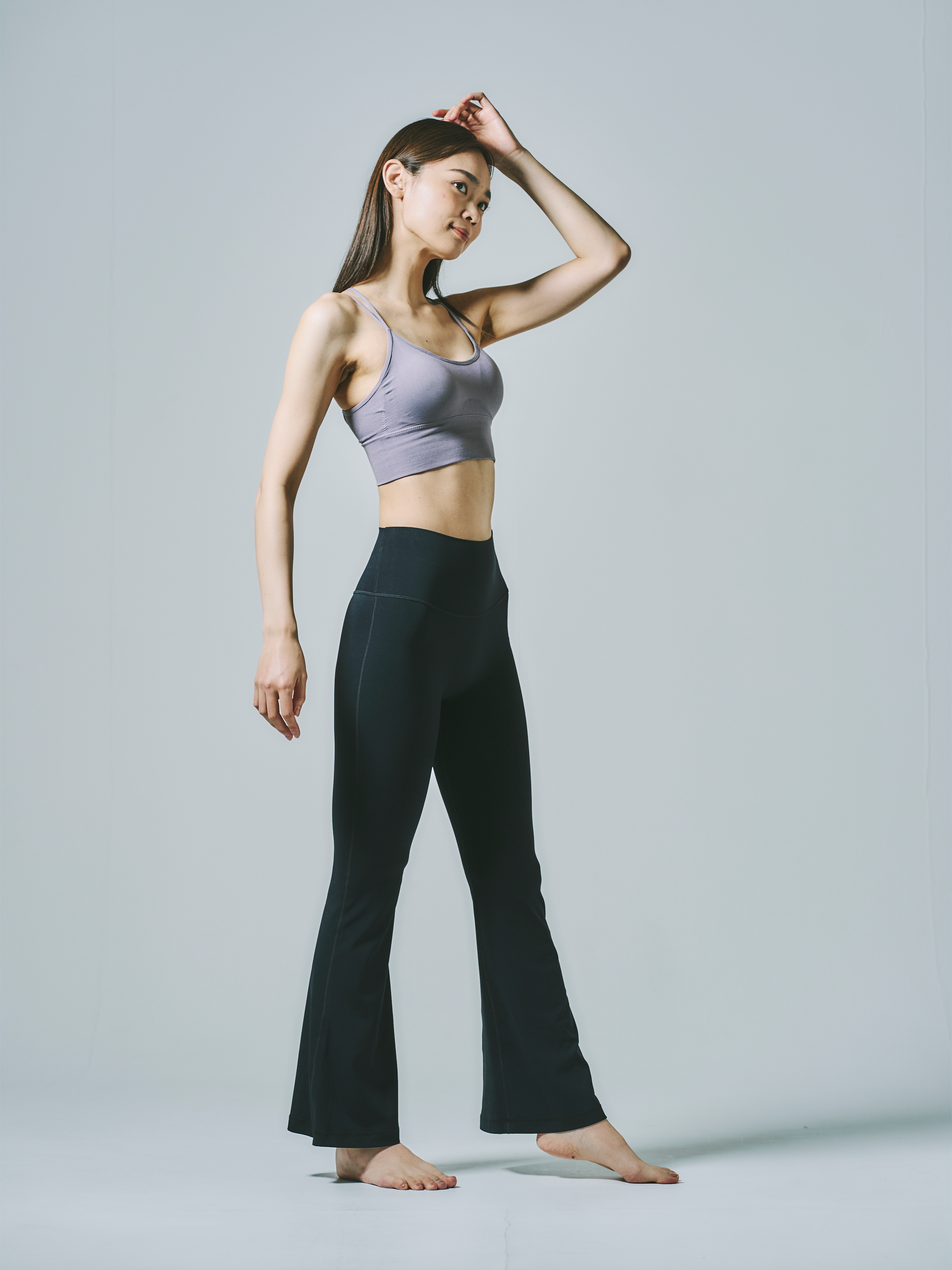 ノア ロング フレアパンツ ブラック