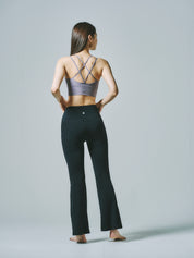 ノア ロング フレアパンツ ブラック