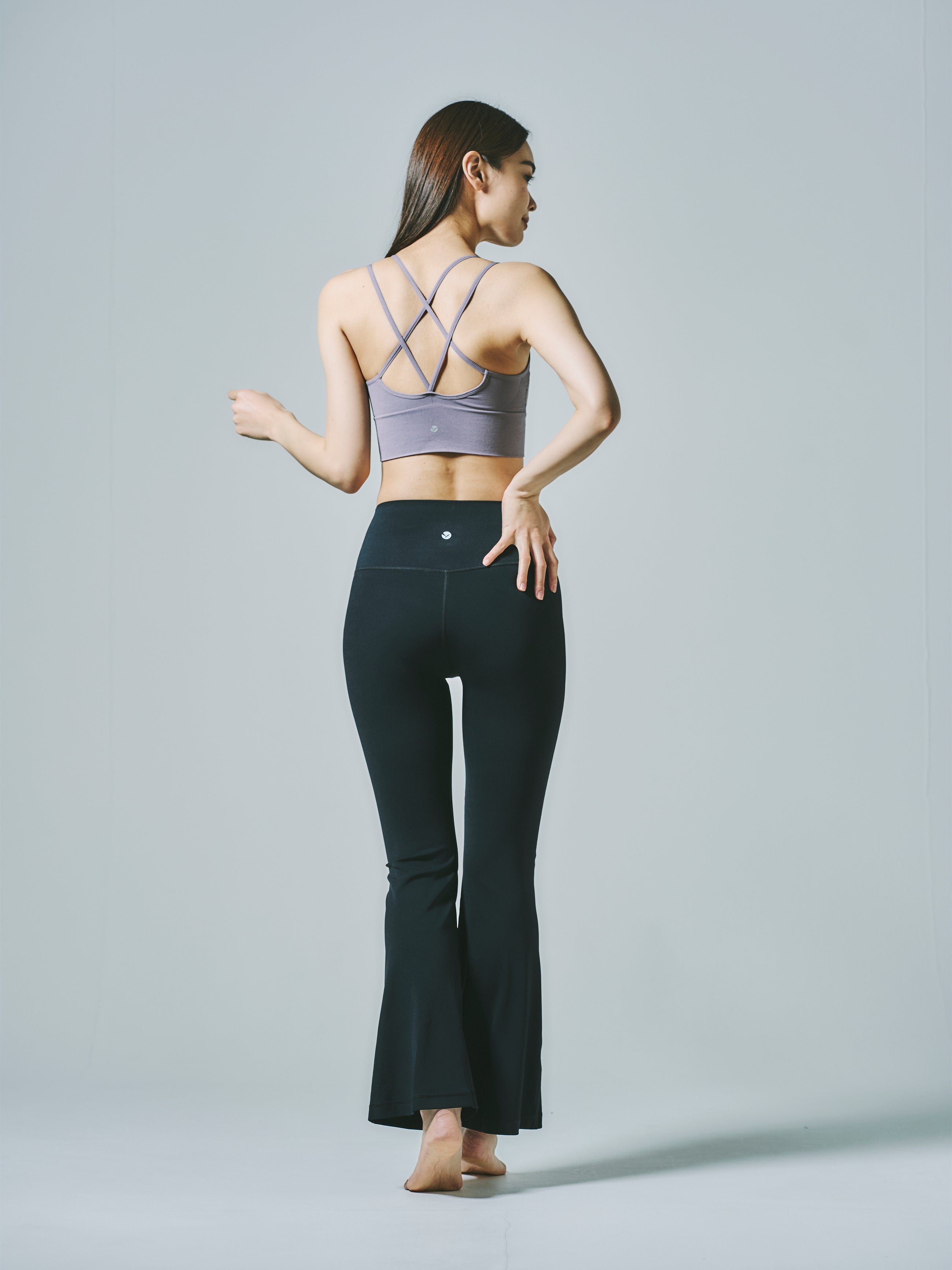 ノア ロング フレアパンツ ブラック