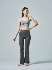 ノア ロング フレアパンツ チャコール