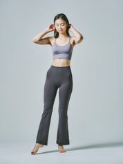 ノア ロング フレアパンツ チャコール