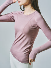 ヒトミ シームレス 長袖 トップス チューリングローズ