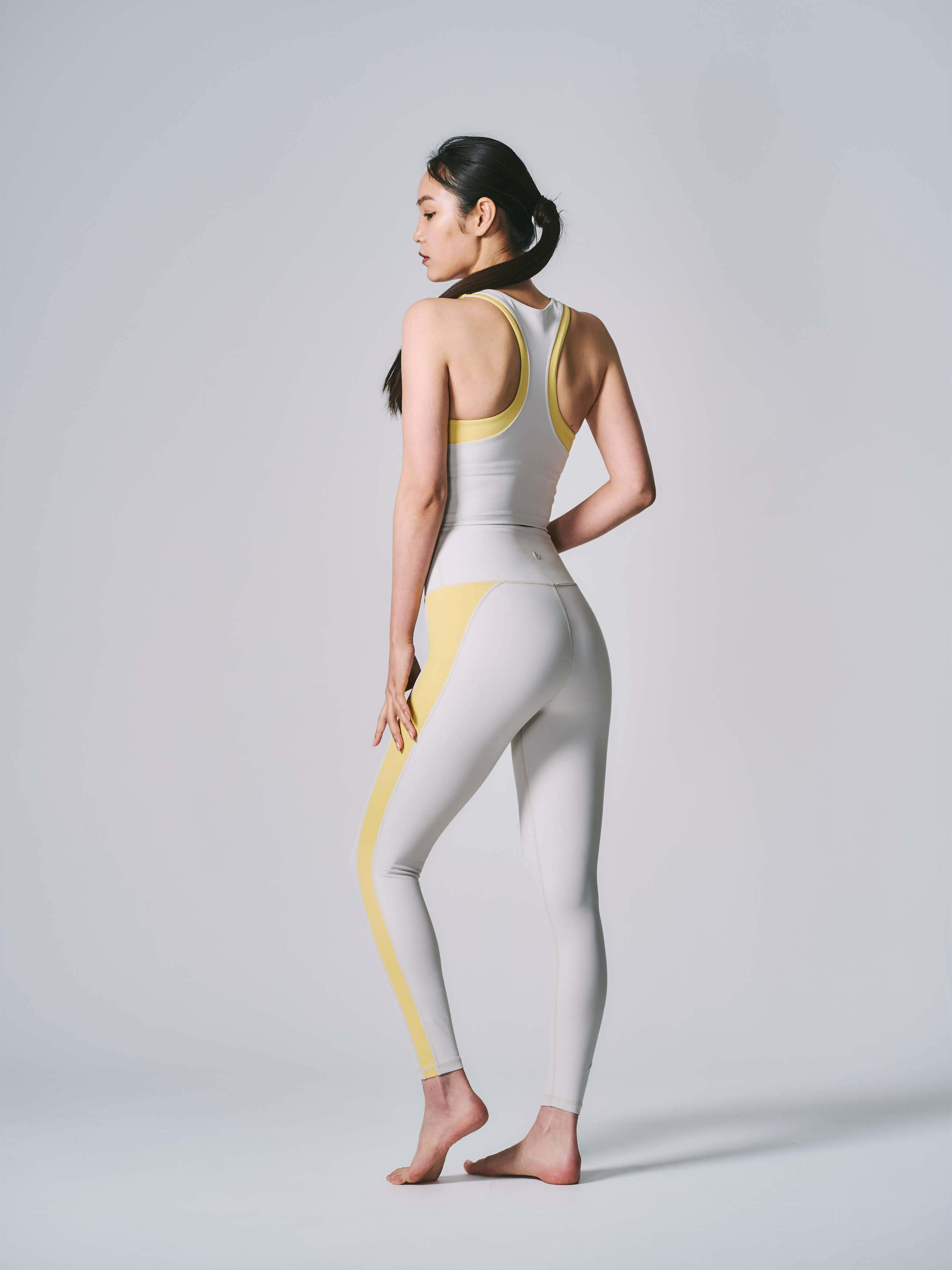 プレミアム バイカラー クロップドタンク バニラ・レモン