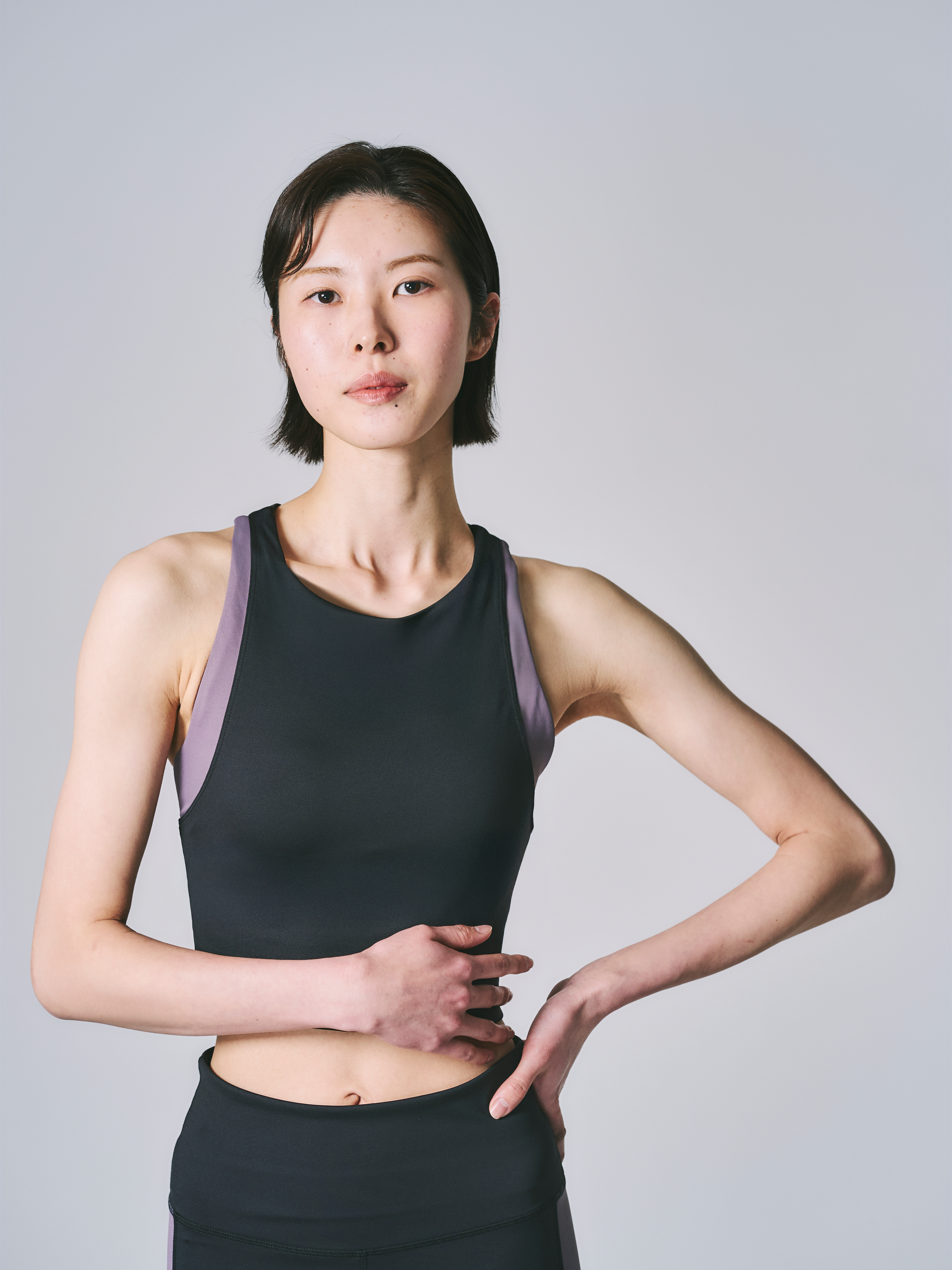 プレミアム バイカラー クロップドタンク ミッドナイト・フジ