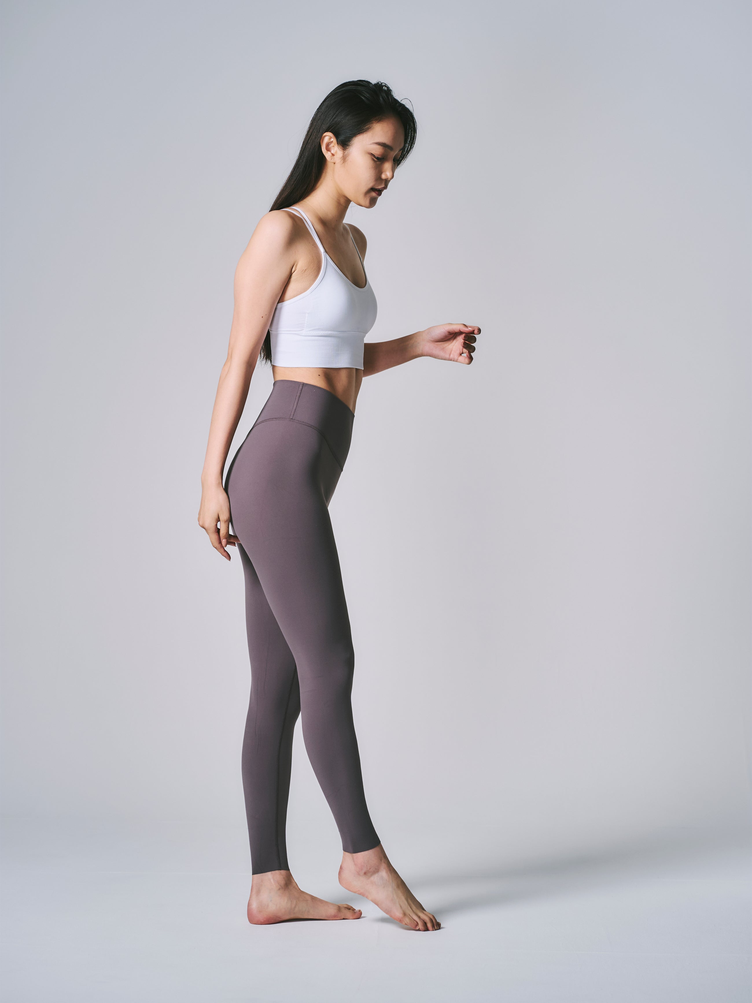 【フリーサイズ】カイリー レギンス グレイッシュブラウン