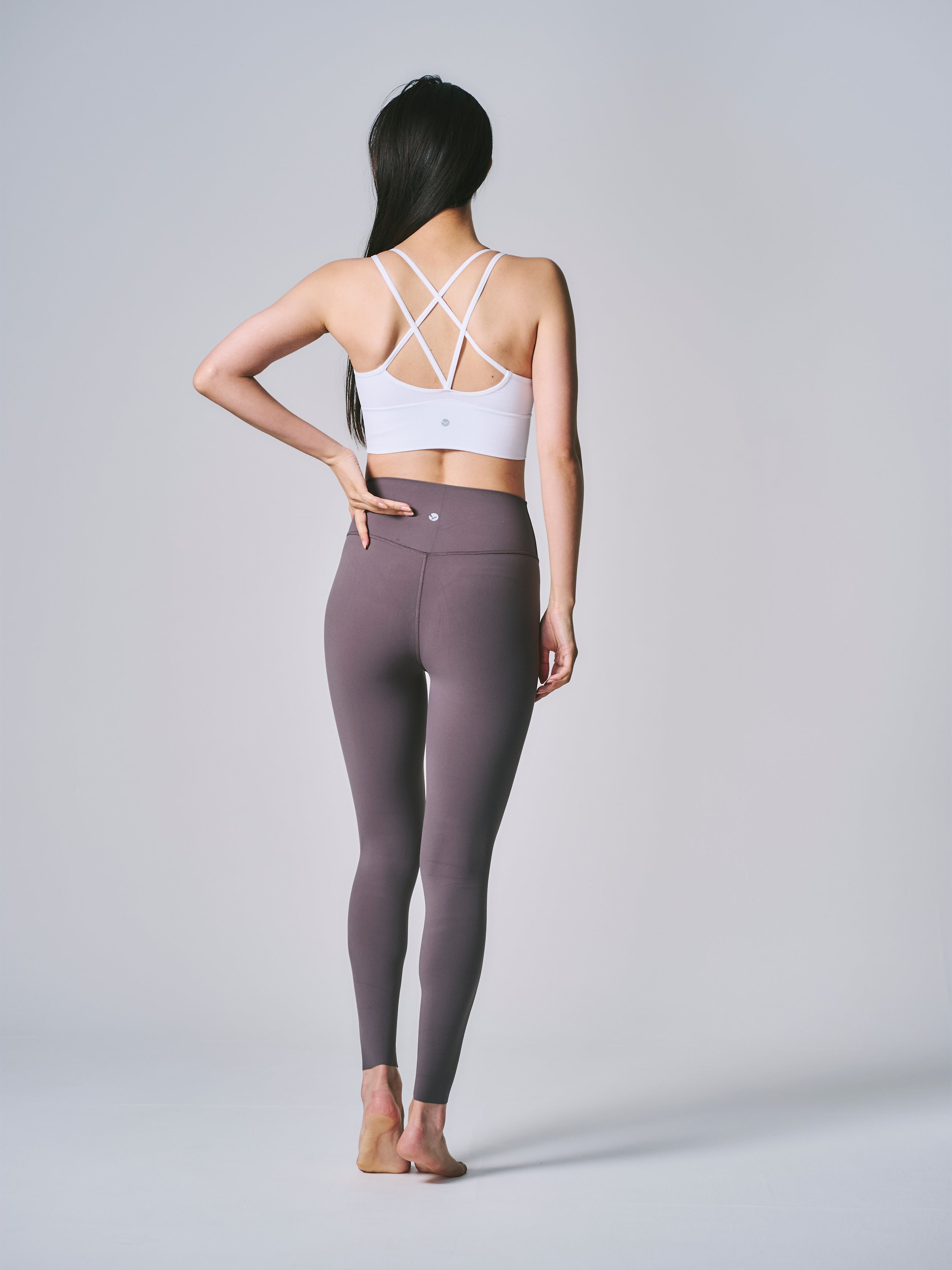 【フリーサイズ】カイリー レギンス グレイッシュブラウン