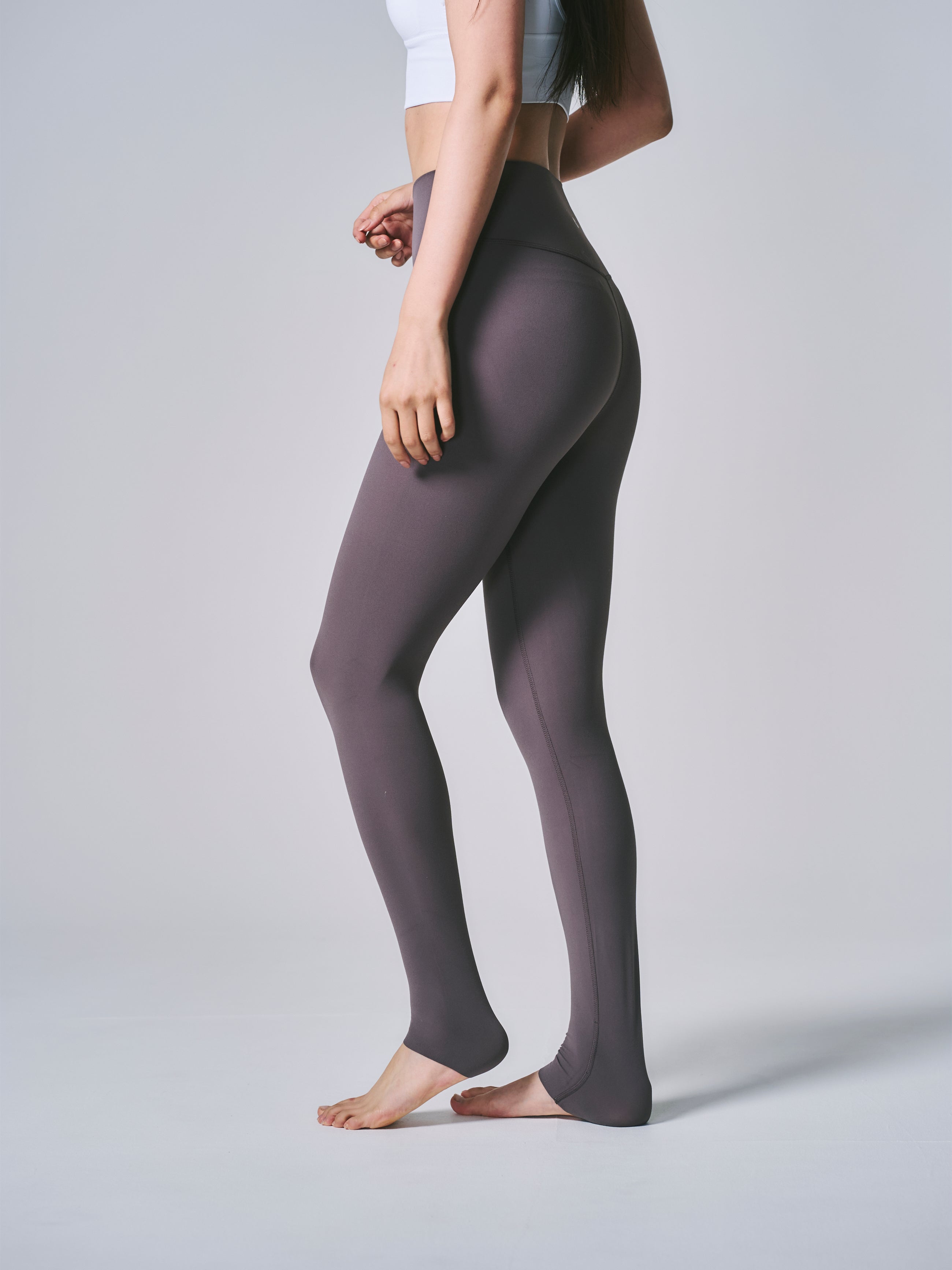 【フリーサイズ】カイリー レギンス グレイッシュブラウン