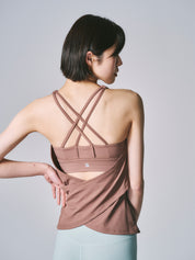 ソフィア レイヤード タンク  キャラメル