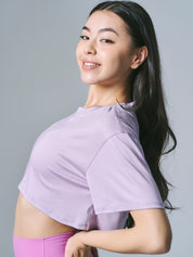 マリエ クロップド Tシャツ パープル