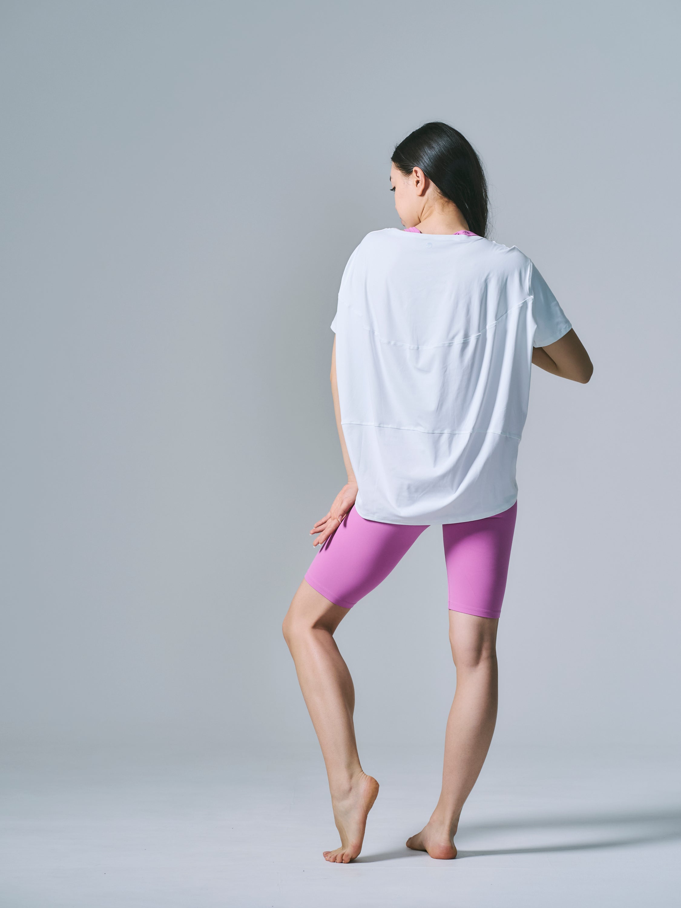 デボラ リラックス トップス ショート Tシャツ ホワイト