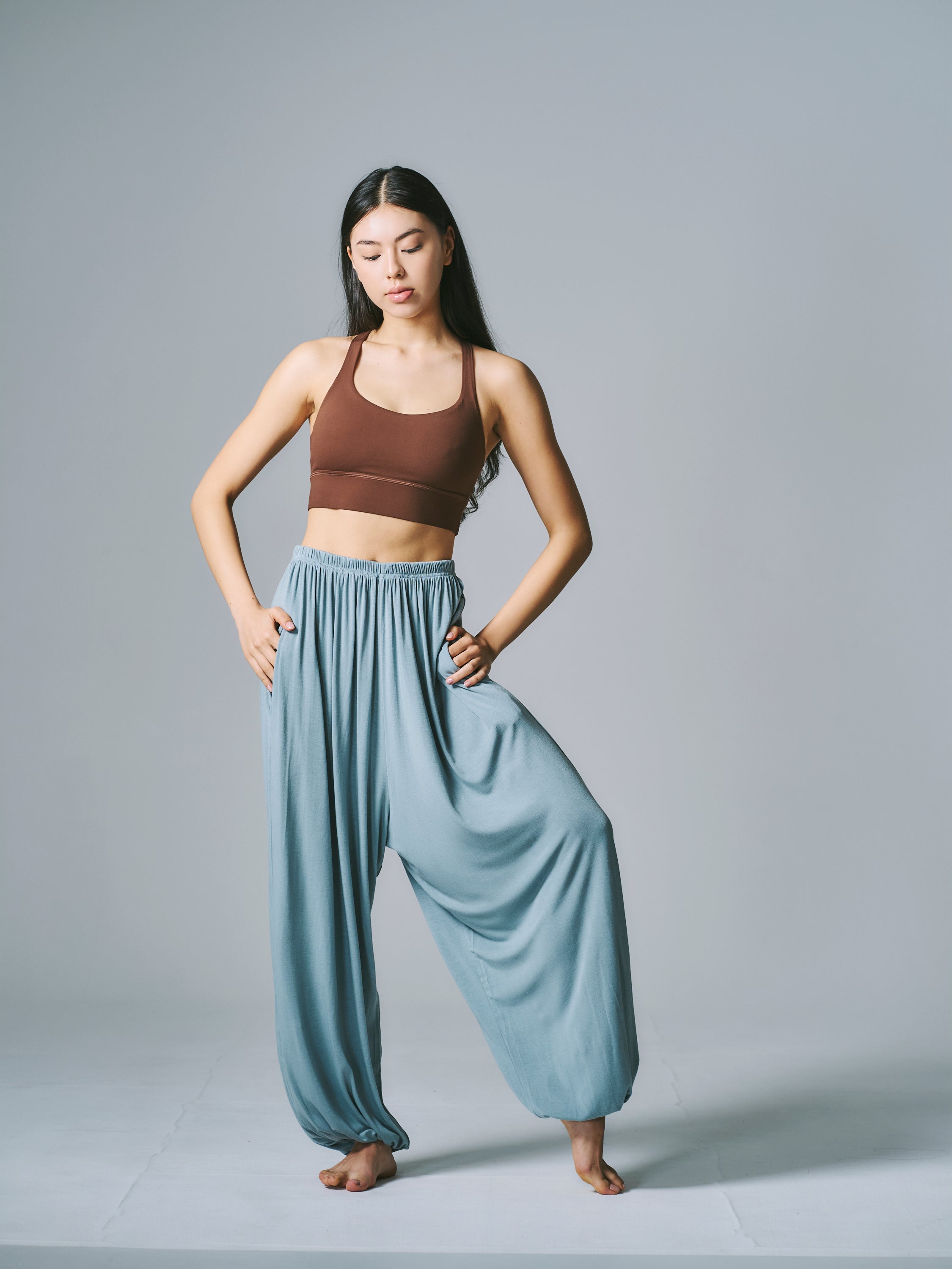 シャンティ バルーン パンツ ブルーグレー