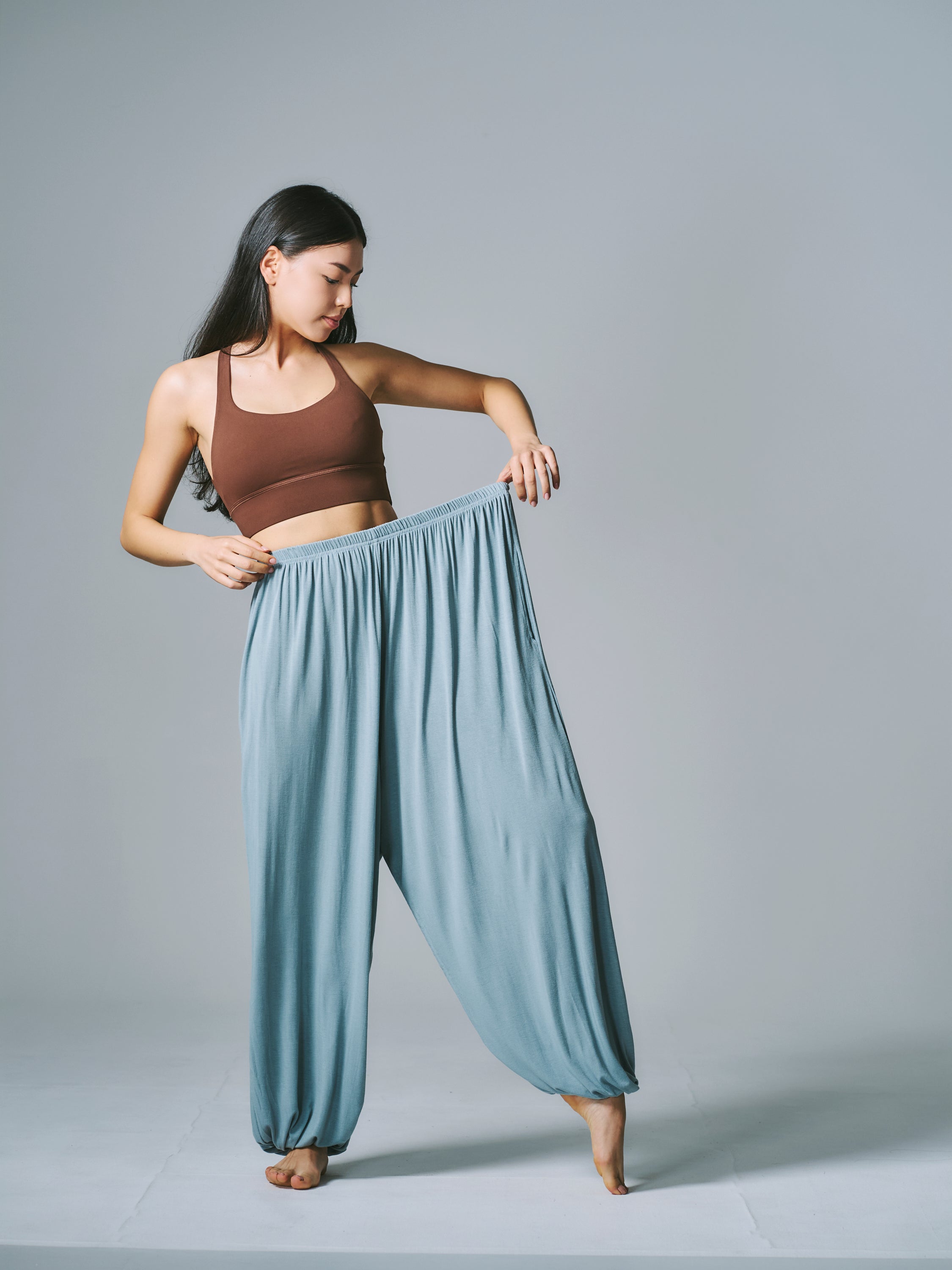 シャンティ バルーン パンツ ブルーグレー