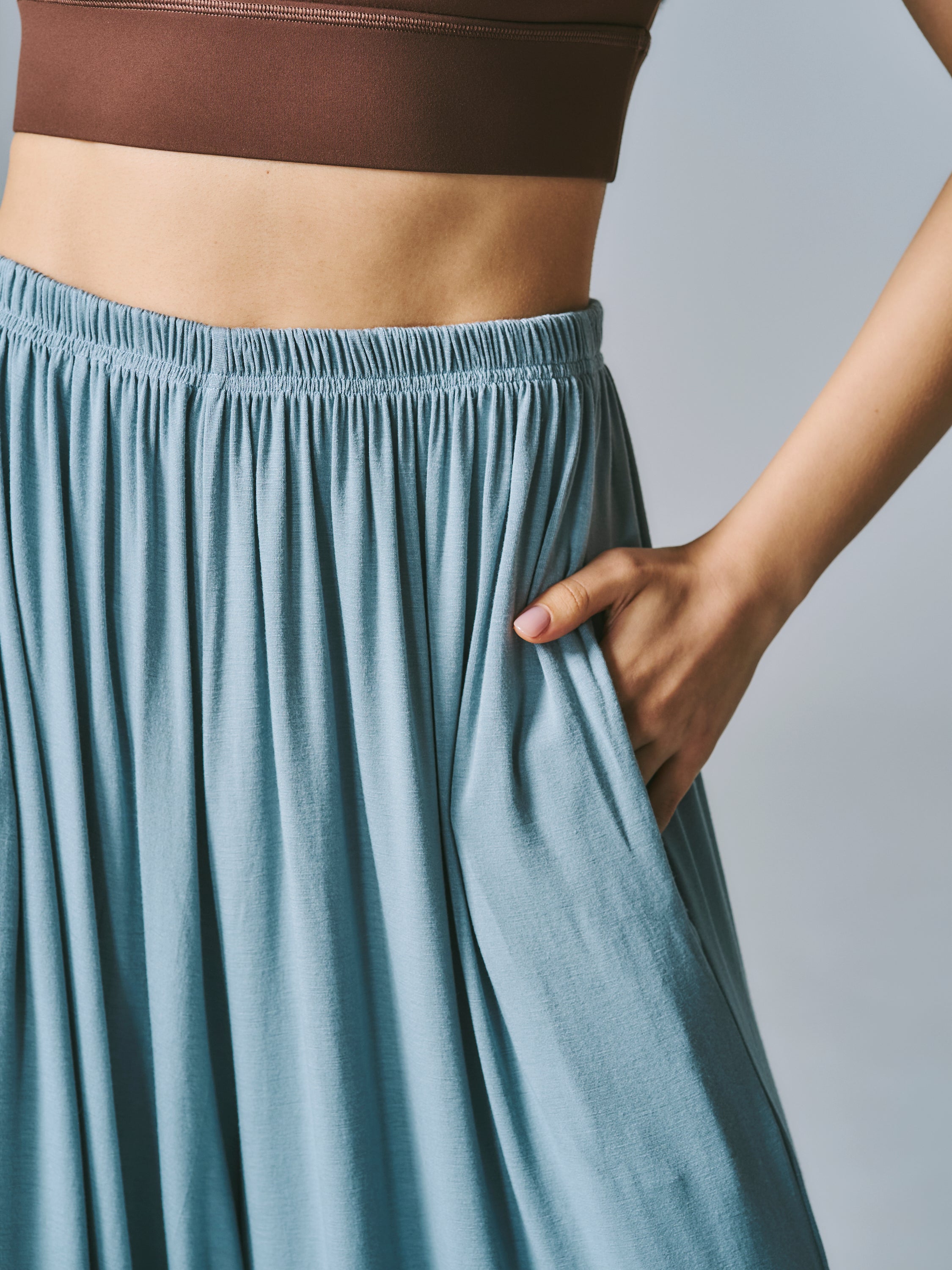 シャンティ バルーン パンツ ブルーグレー