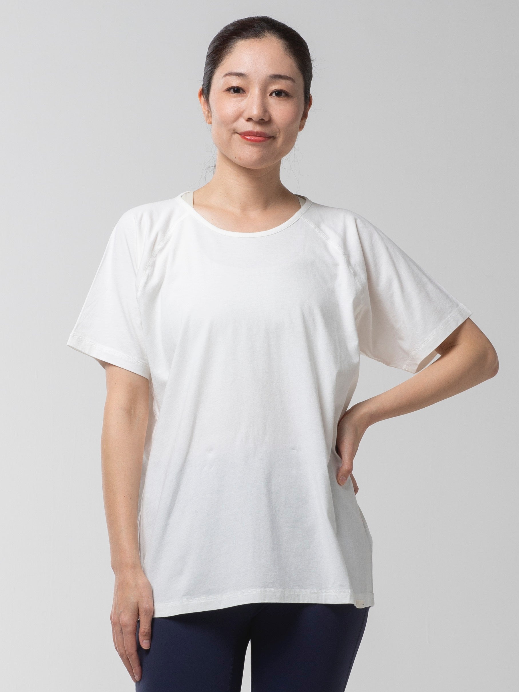 【オーガニック綿】ジャージー Tシャツ ナチュラル