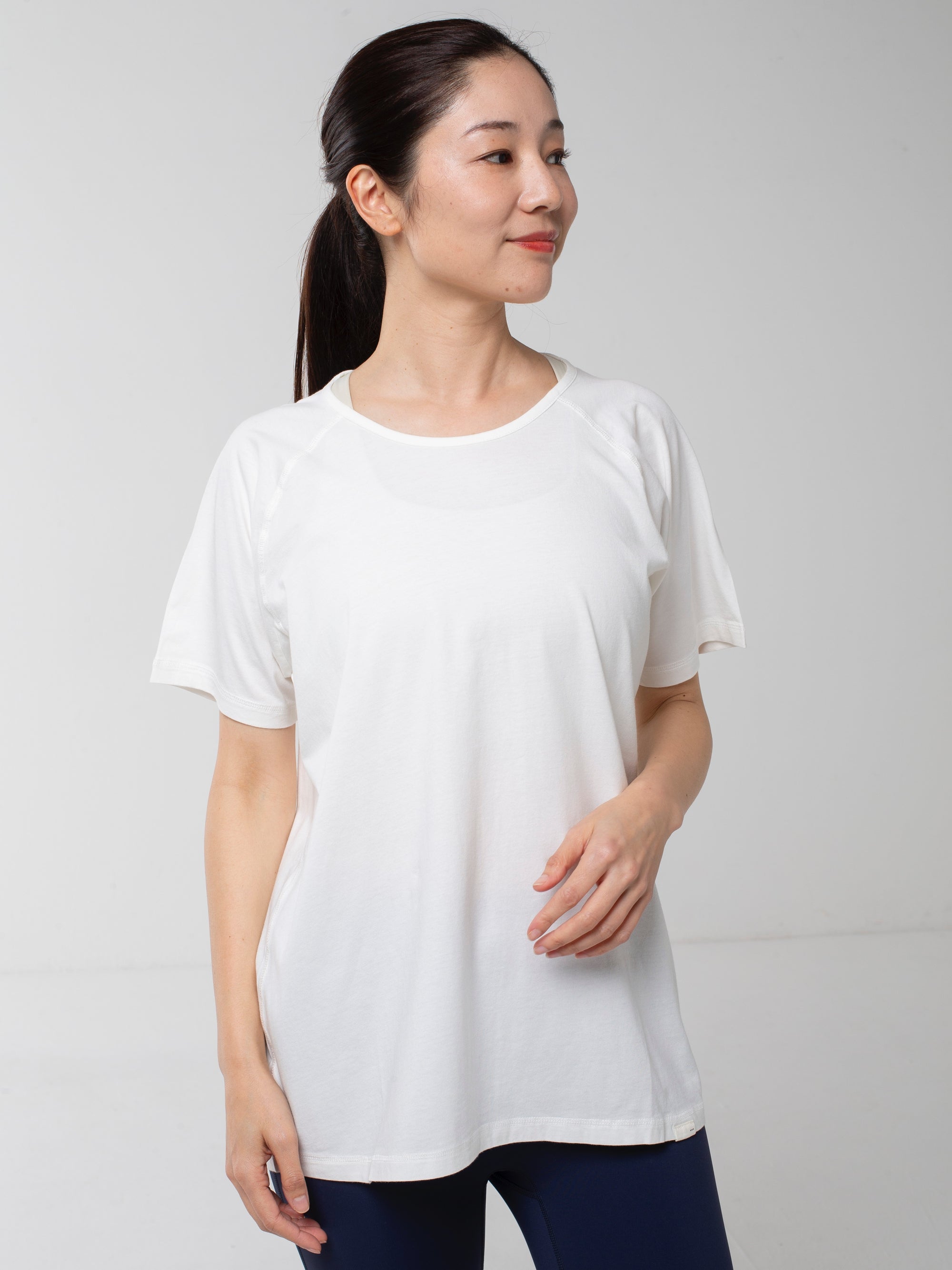 【オーガニック綿】ジャージー Tシャツ ナチュラル
