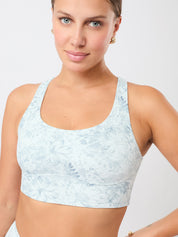 MANDALA スポーツ ブラ プリンッド ブルー ミラージュ