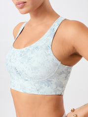 MANDALA スポーツ ブラ プリンッド ブルー ミラージュ