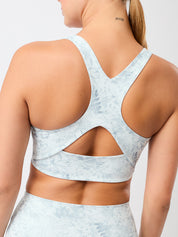 MANDALA スポーツ ブラ プリンッド ブルー ミラージュ