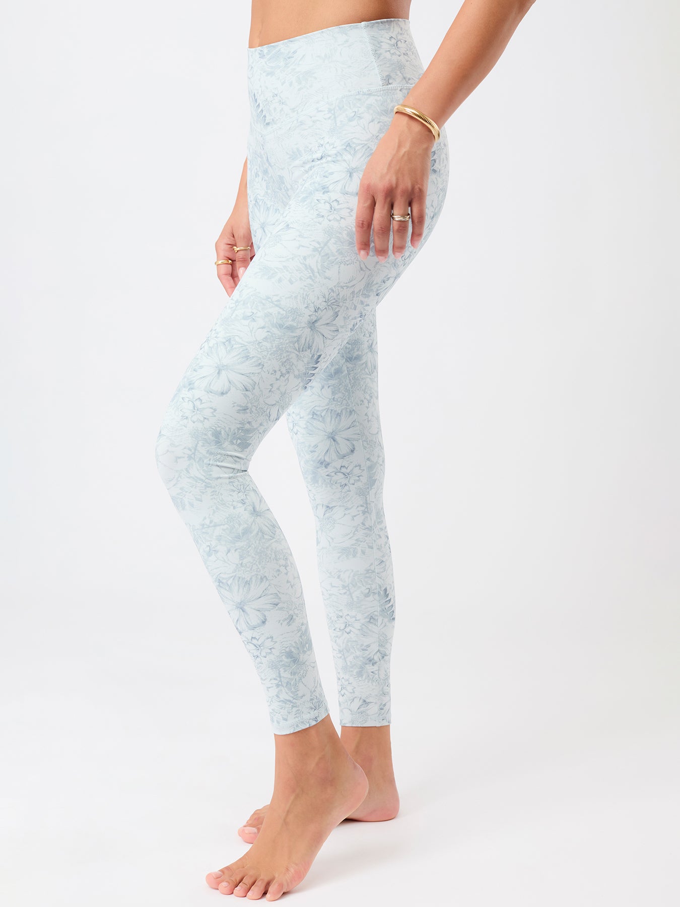 MANDALA モノプリンテッド タイツ ブルー ミラージュ