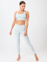 MANDALA モノプリンテッド タイツ ブルー ミラージュ