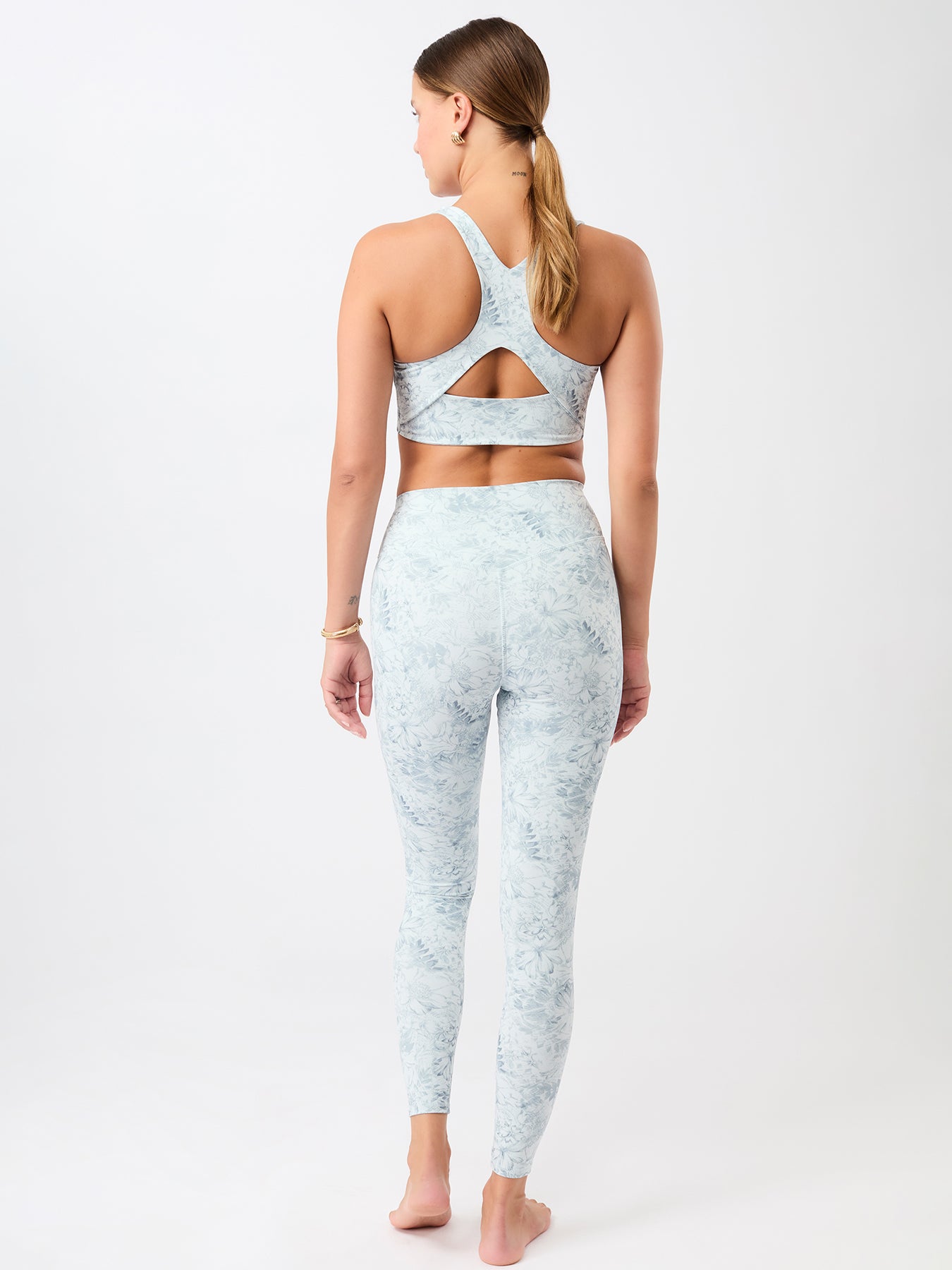 MANDALA モノプリンテッド タイツ ブルー ミラージュ