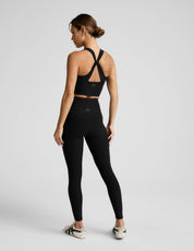 BEYOND YOGA スペースダイ センタード ミディ レギンス ダーケスト ナイト