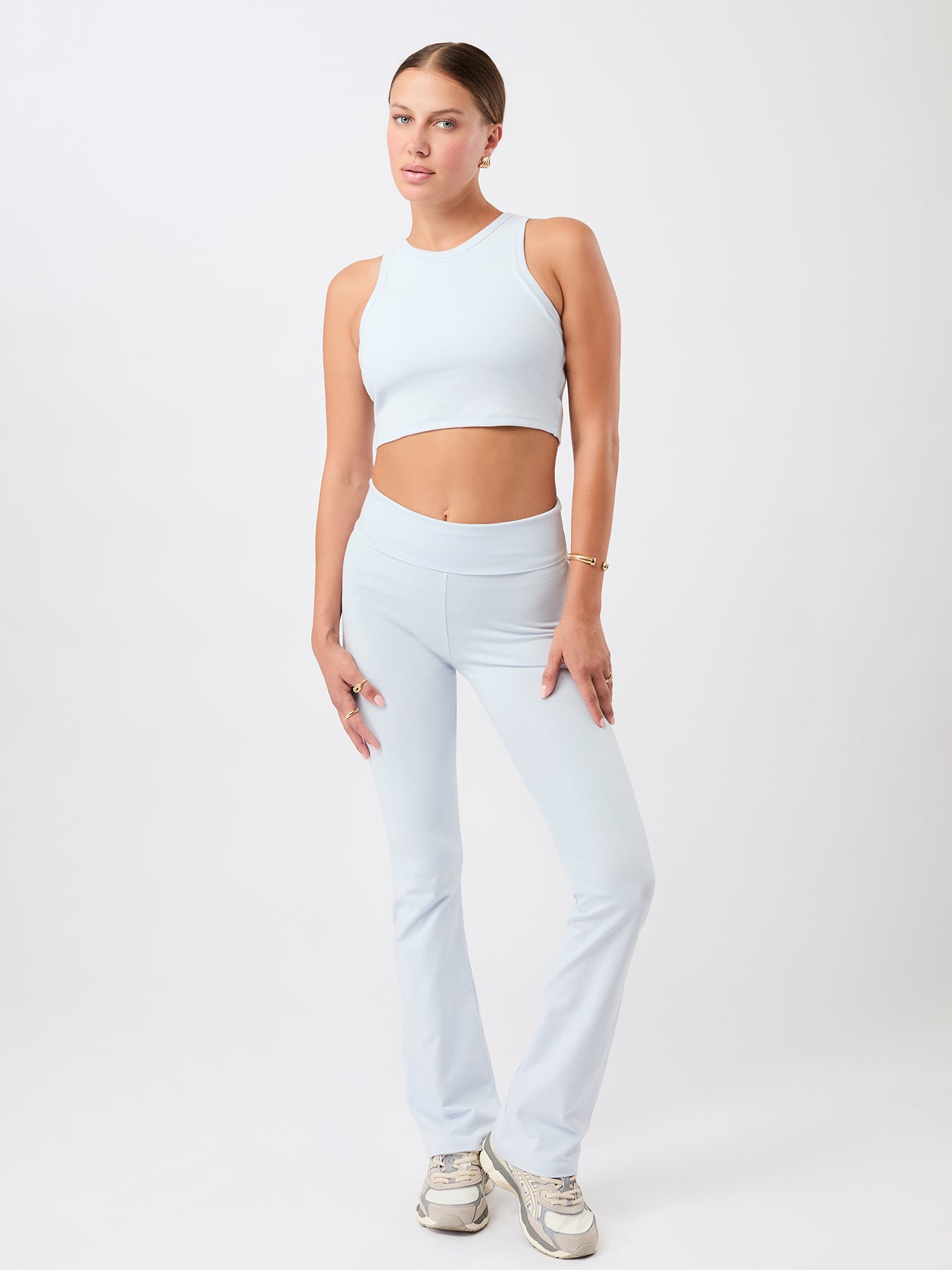 MANDALA アスレジャー トップ【GOTS認証 オーガニックコットン】ベビーブルー