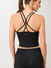 MANDALA クロス トップ【Tencel™素材】ブラック