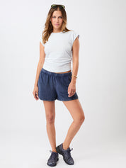 MANDALA サイド ラッフルド トップ【GOTS認証 オーガニックコットン】ベビーブルー