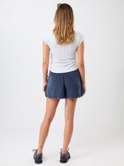 MANDALA サイド ラッフルド トップ【GOTS認証 オーガニックコットン】ベビーブルー