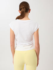 MANDALA サイド ラッフルド トップ【GOTS認証 オーガニックコットン】 ホワイト